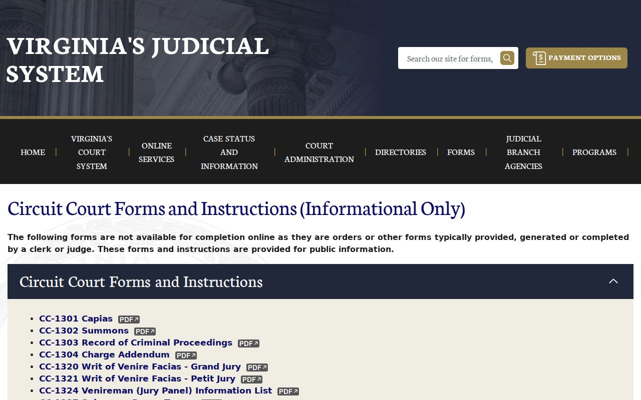 Campbell County bench warrant reference: Circuit Court capias and show-cause forms