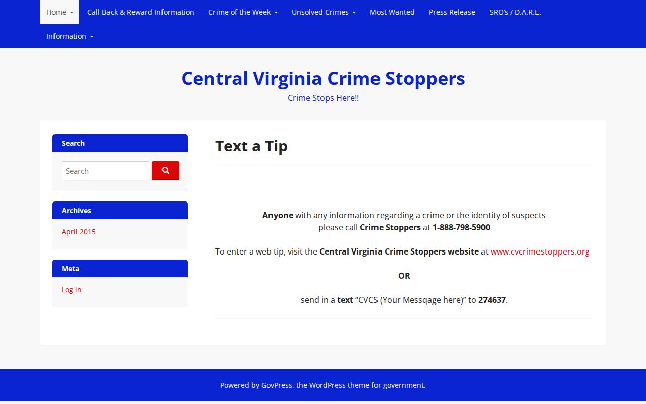 Campbell County most wanted reference: Crime Stoppers phone, web, and text tip channels