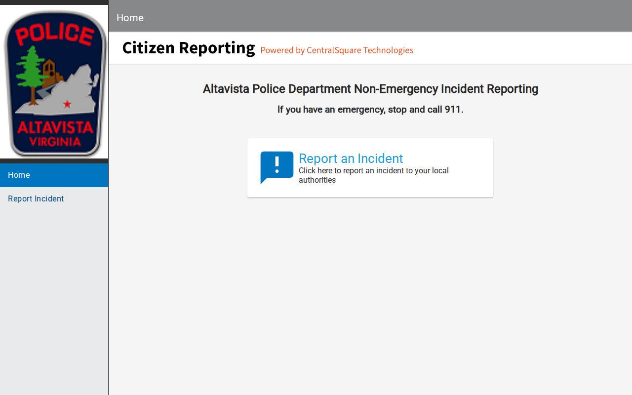 Altavista warrant search reference: blank police reporting and service portal